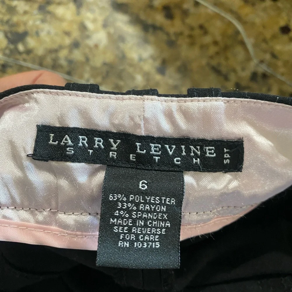 Larry Levine Black Dress Pants